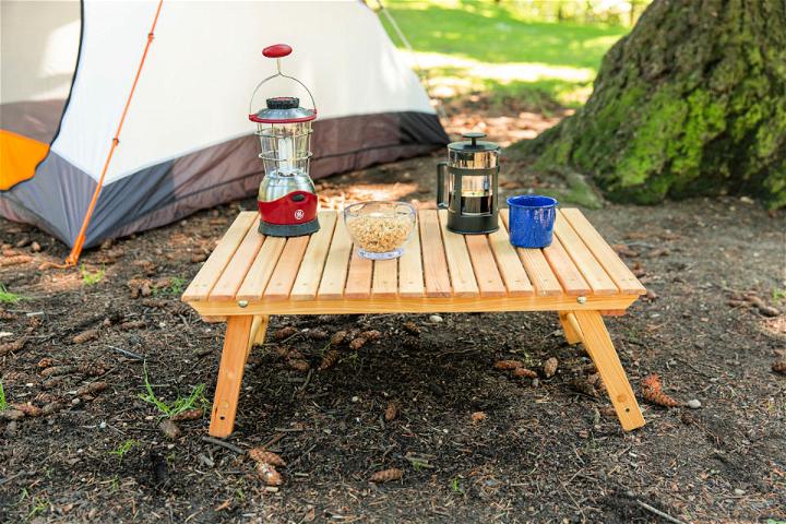 DIY Low Folding Camping Table