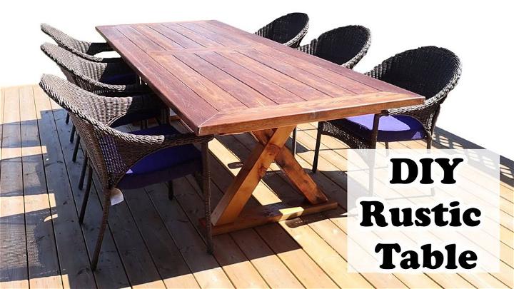 DIY Rustic Outdoor Dining Table