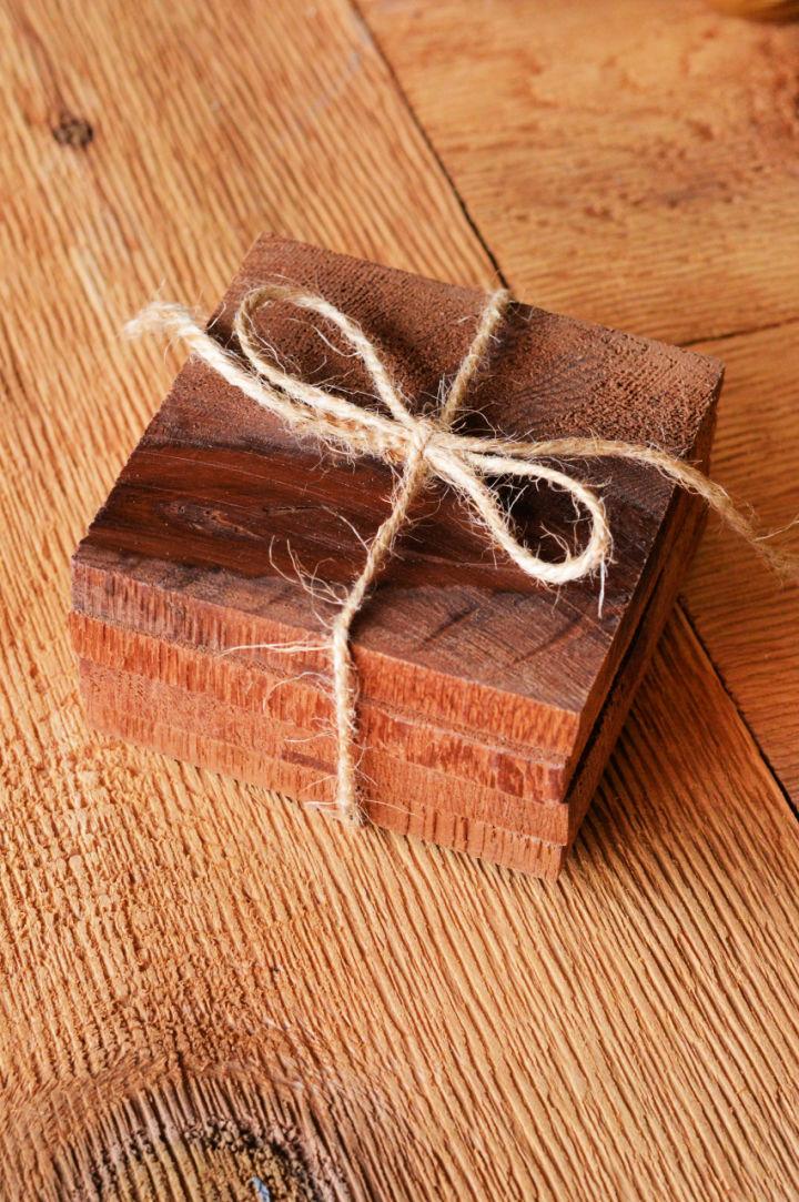 DIY Solid Cedar Coasters