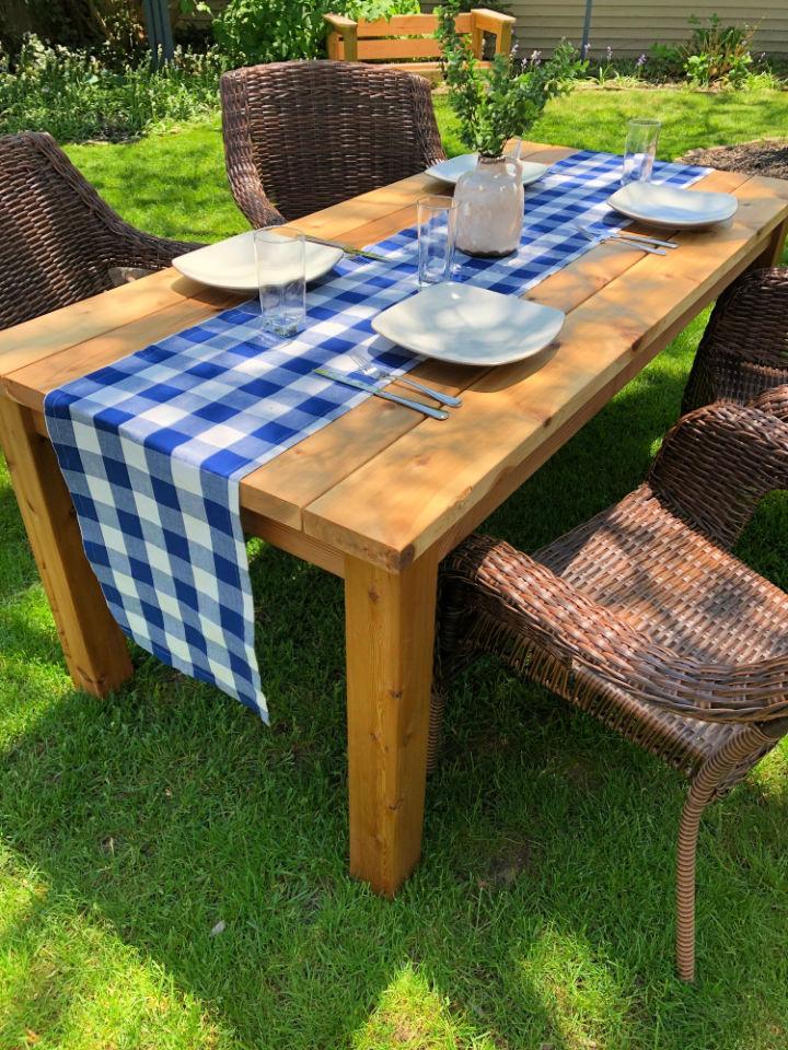 DIY Wooden Outdoor Table
