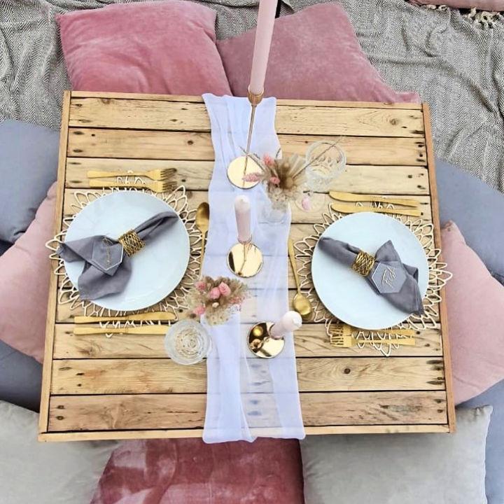 Date Night Dinner Pallet Table