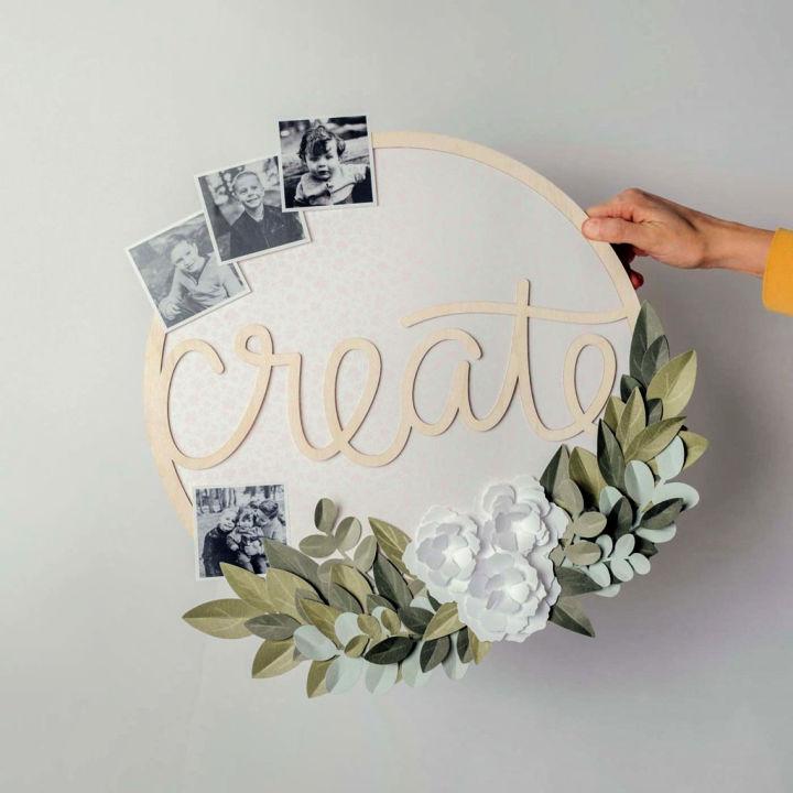 Decorative Paper Photo Wreath