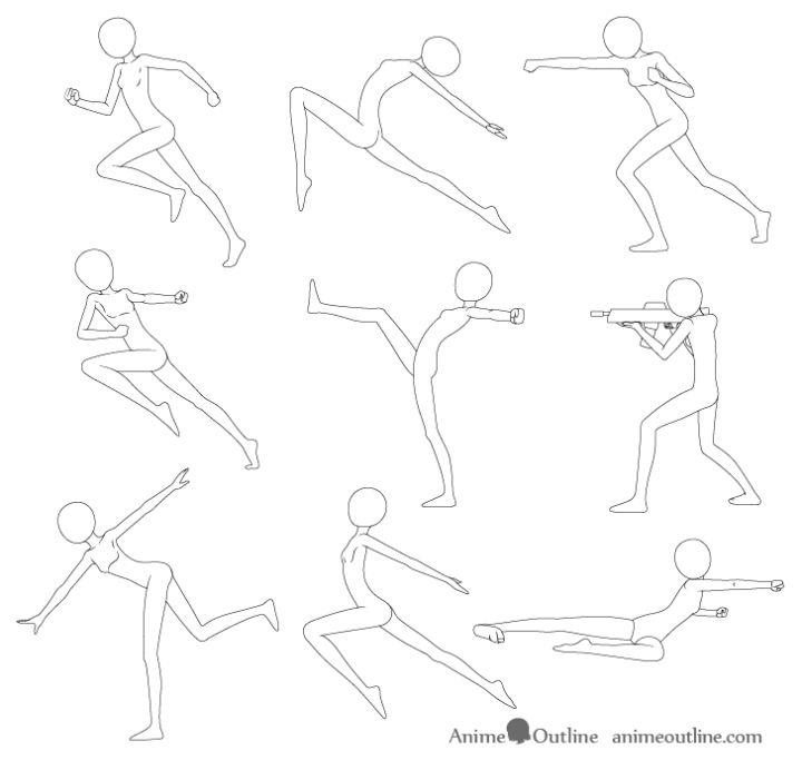 Draw Anime Poses Step by Step Instructions