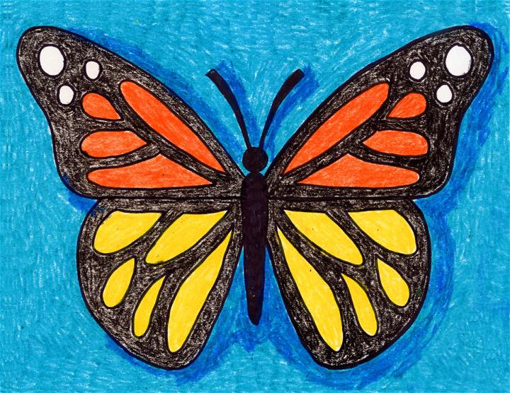 Draw a Butterfly Coloring Pages