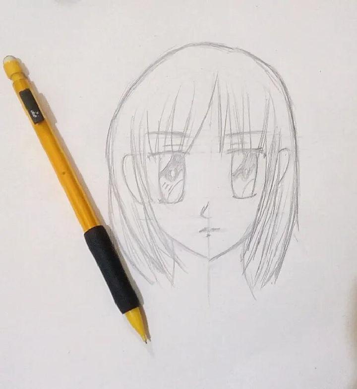 How to Draw an Anime Head and Face in Front View  Easy Step by Step  Tutorial