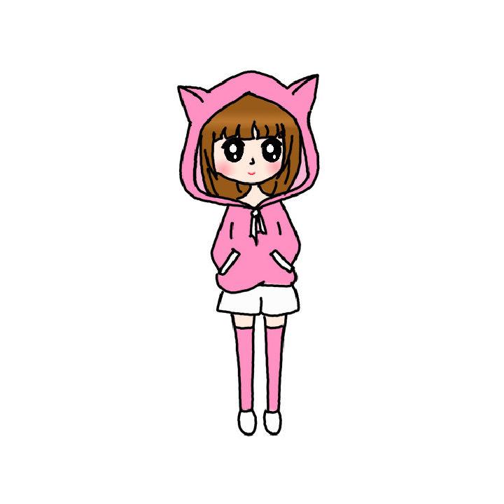 Draw an Anime Girl with Hoodie