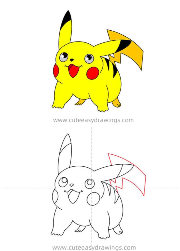 Easiest Way ro Draw Pikachu