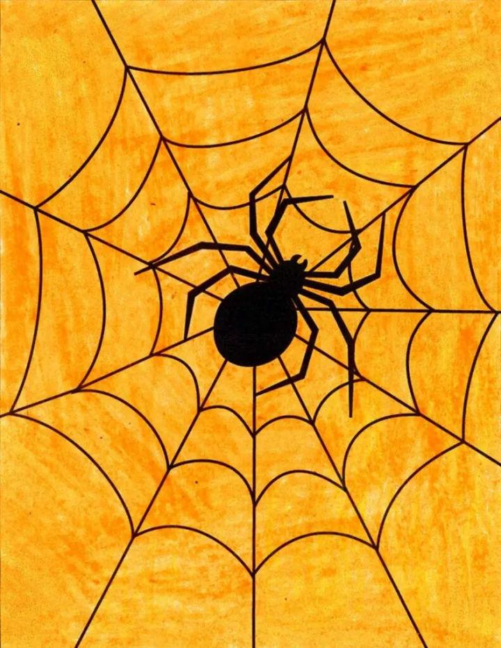 Easiest Way to Draw Spider Web