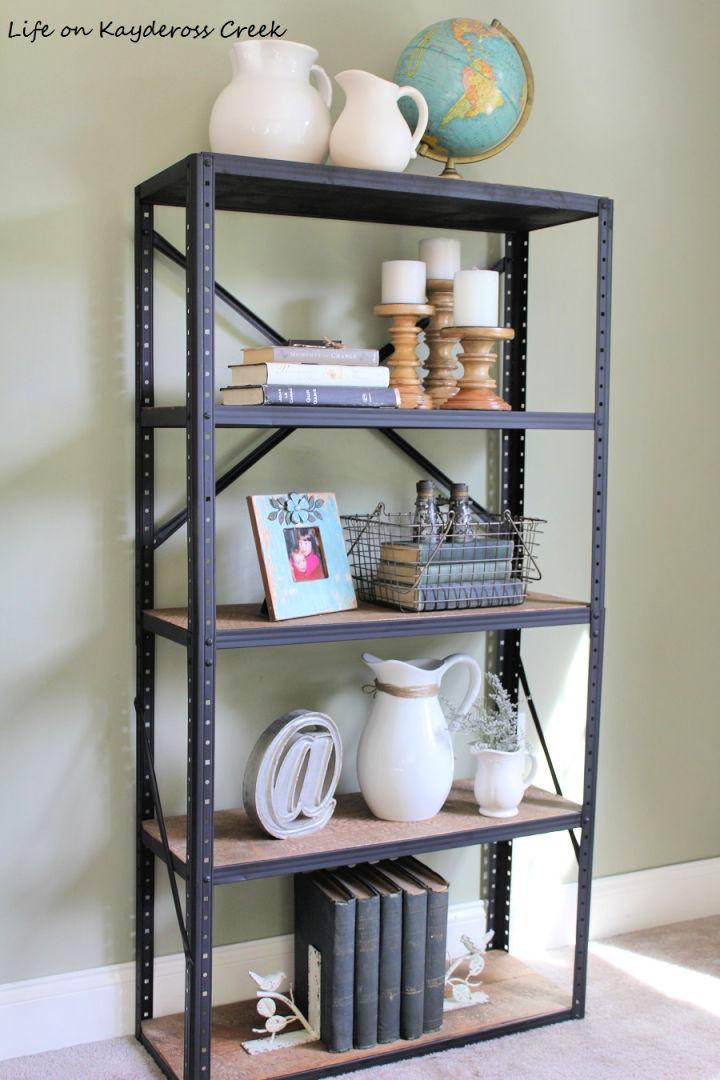 Easy DIY Industrial Bookshelf