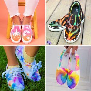 Easy DIY Tie Dye Shoes Ideas And Designs