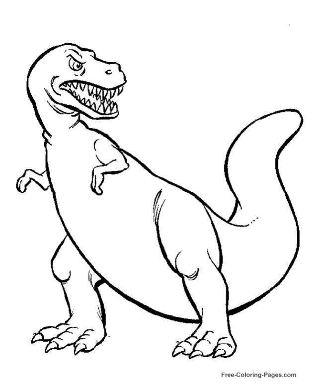 Easy Dinosaur Coloring Pages