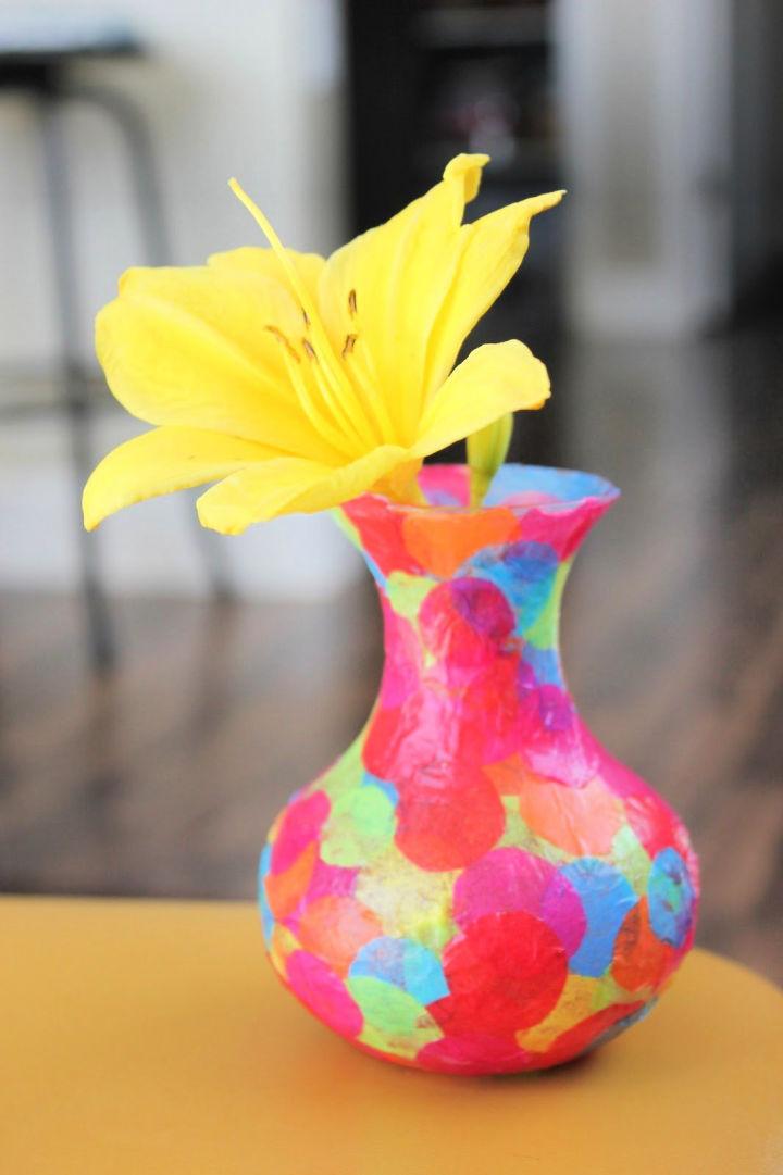 Easy Mod Podge Confetti Vase