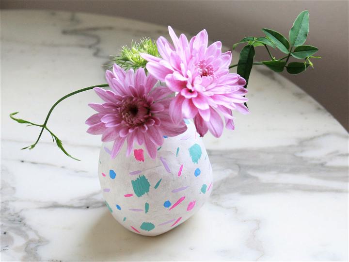 Easy Mothers Day Air Dry Clay Vase