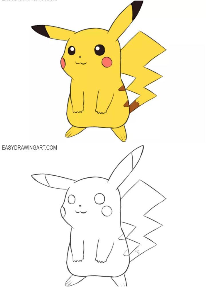 Easy Pikachu Drawing