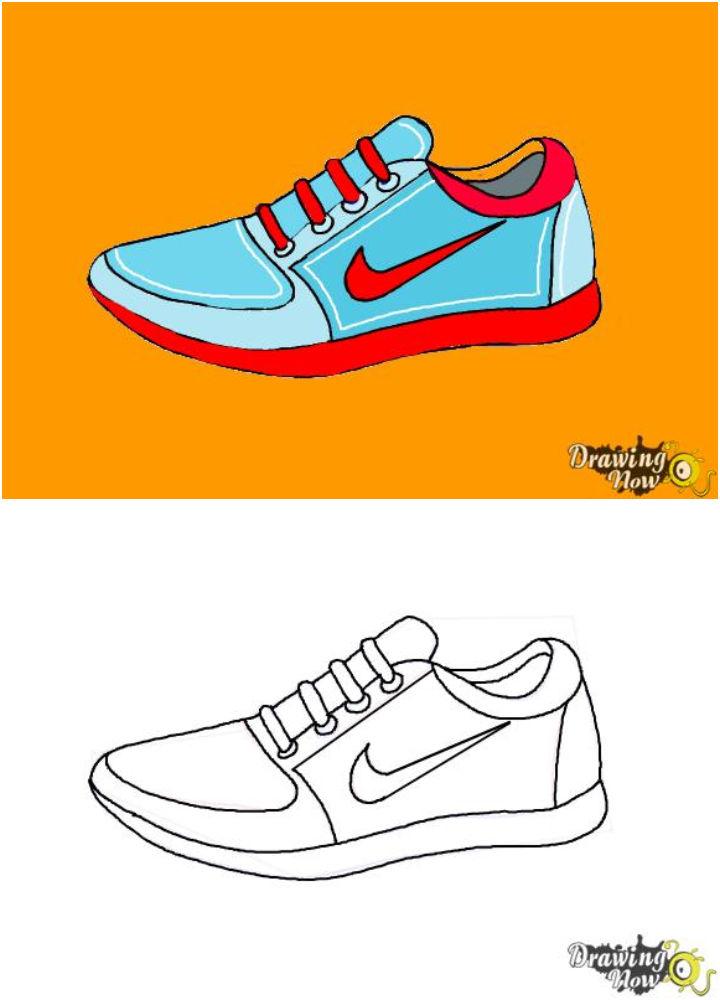 Easy Way to Draw a Nike Shoes