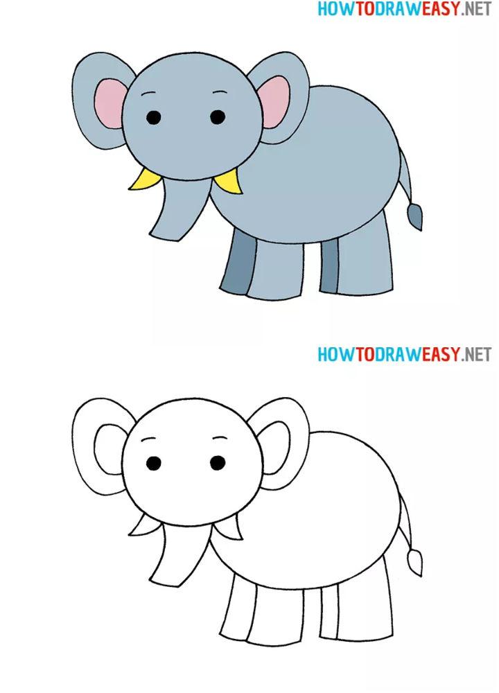 Easy Way to Draw an Elephant