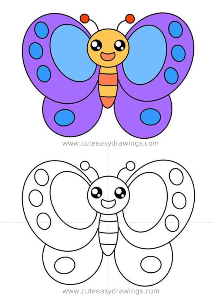 Easy to Draw Cartoon Butterfly