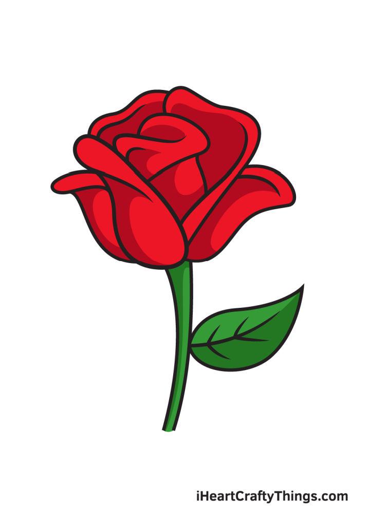 Easy to Draw a Rose Flower