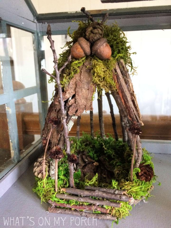 Fairy House with Twigs and Moss