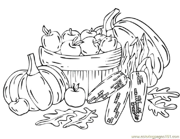 Fall Harvest Coloring Pages and Printables