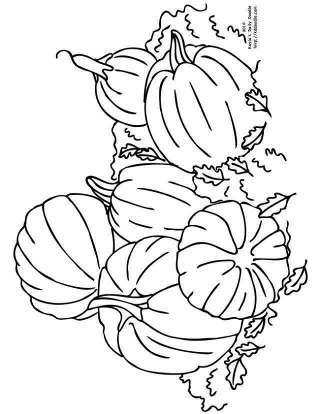 Fall Pumpkin Coloring Pages for Kids