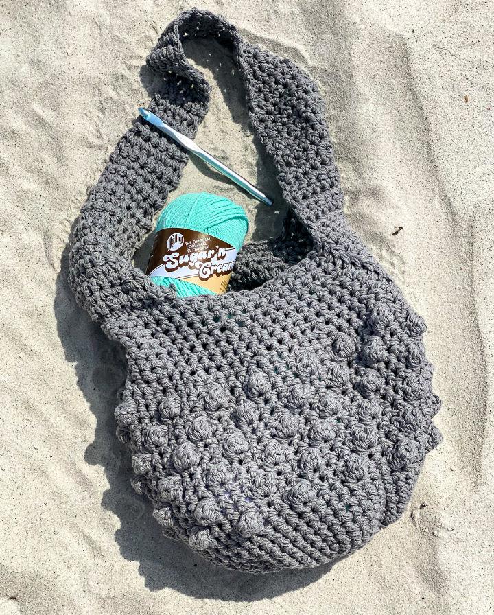 Free Crochet Bobble Hobo Bag Pattern