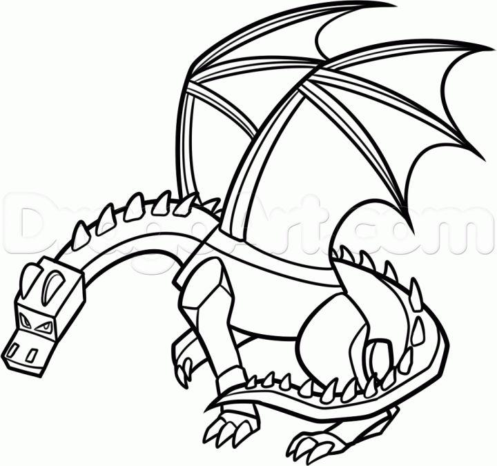 Free Minecraft Ender Dragon Coloring Pages