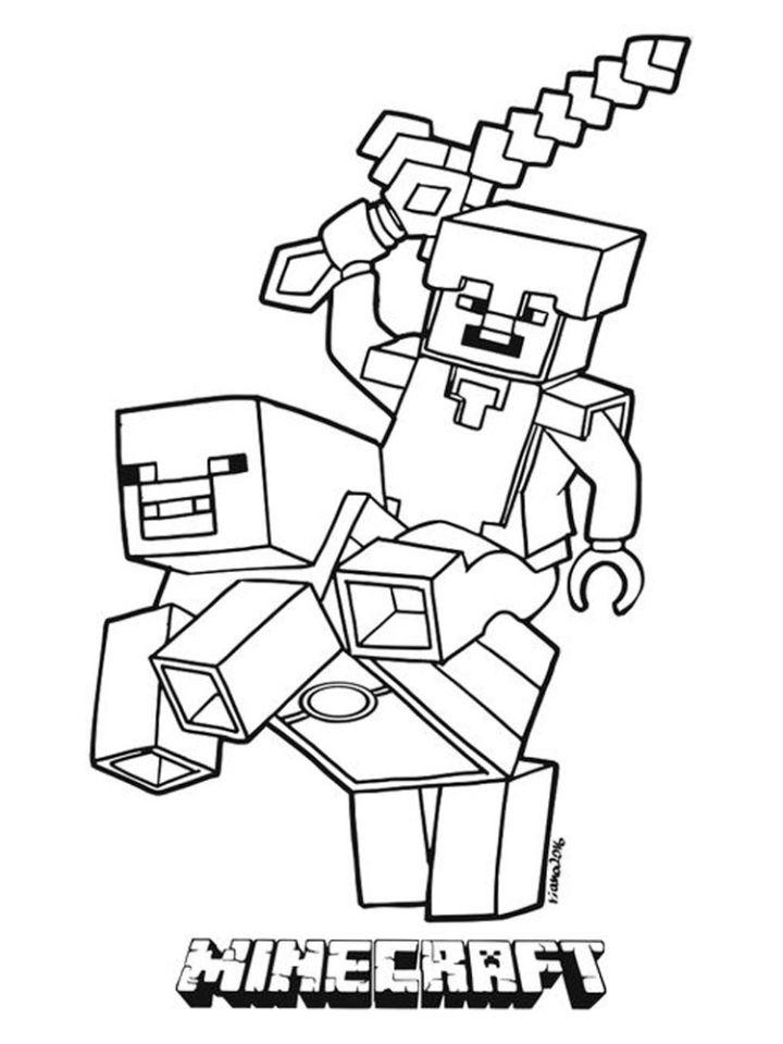 Free Printable Lego Minecraft Coloring Pages