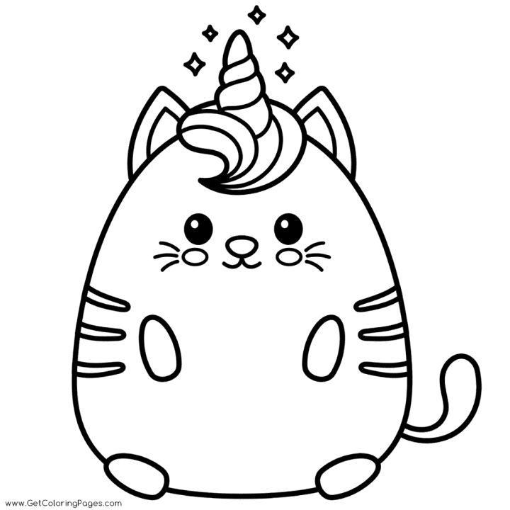 Free Printable Unicorn Cat Coloring Pages