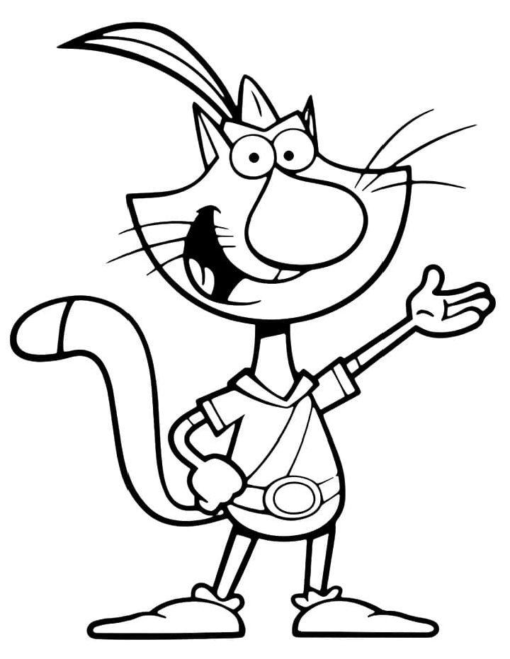 Free and Printable Nature Cat Coloring Pages