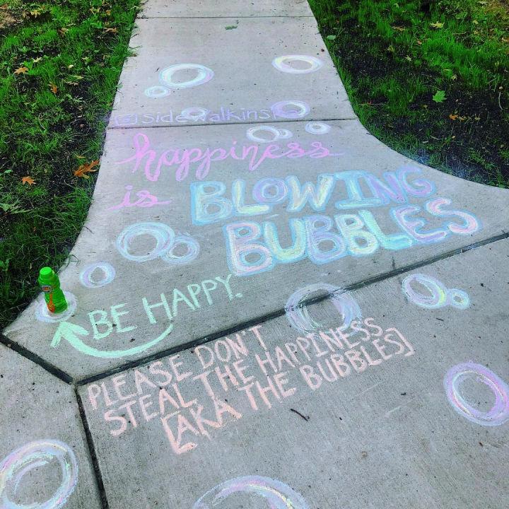 Fun Chalk Bubbles Art