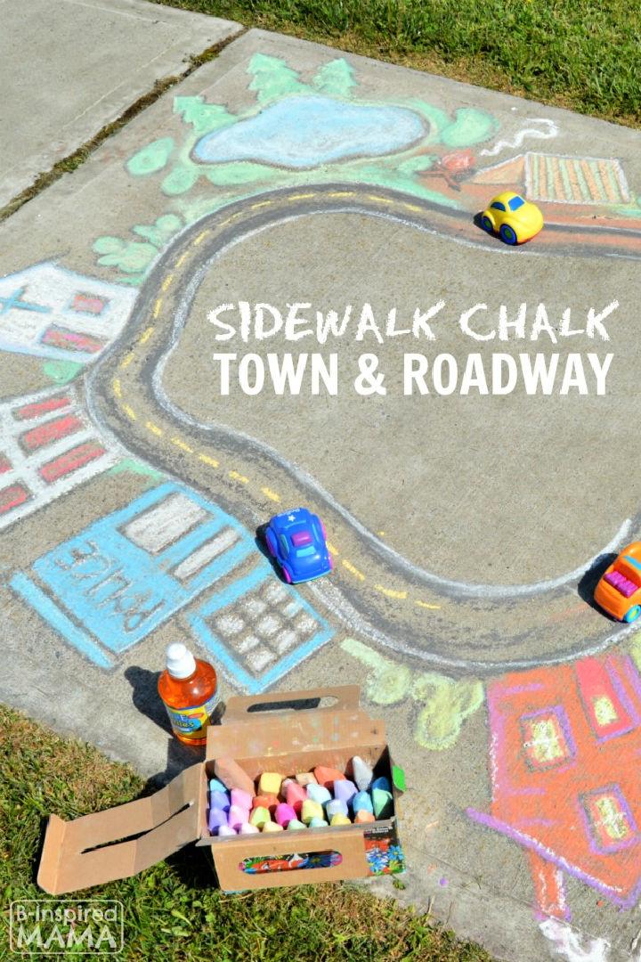 Giant DIY Chalk Art Town