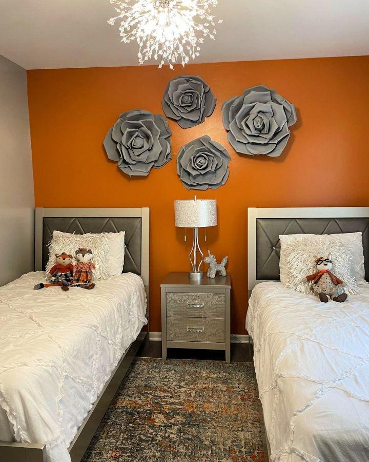 Girls Room With Orange Wall