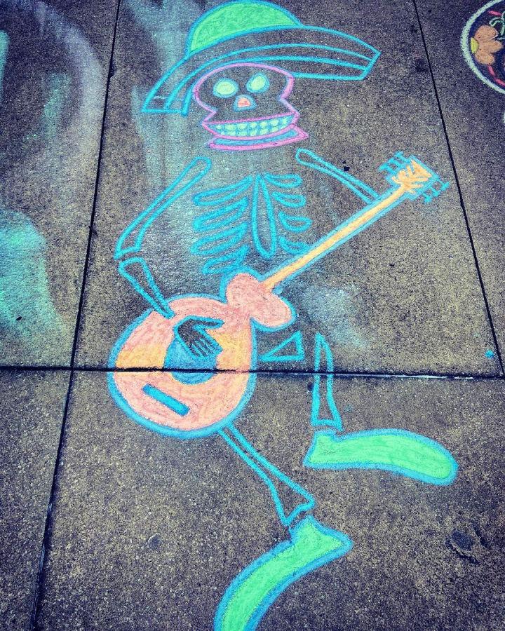Halloween Chalk Drawings
