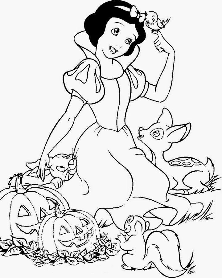 Halloween Princess Coloring Pages