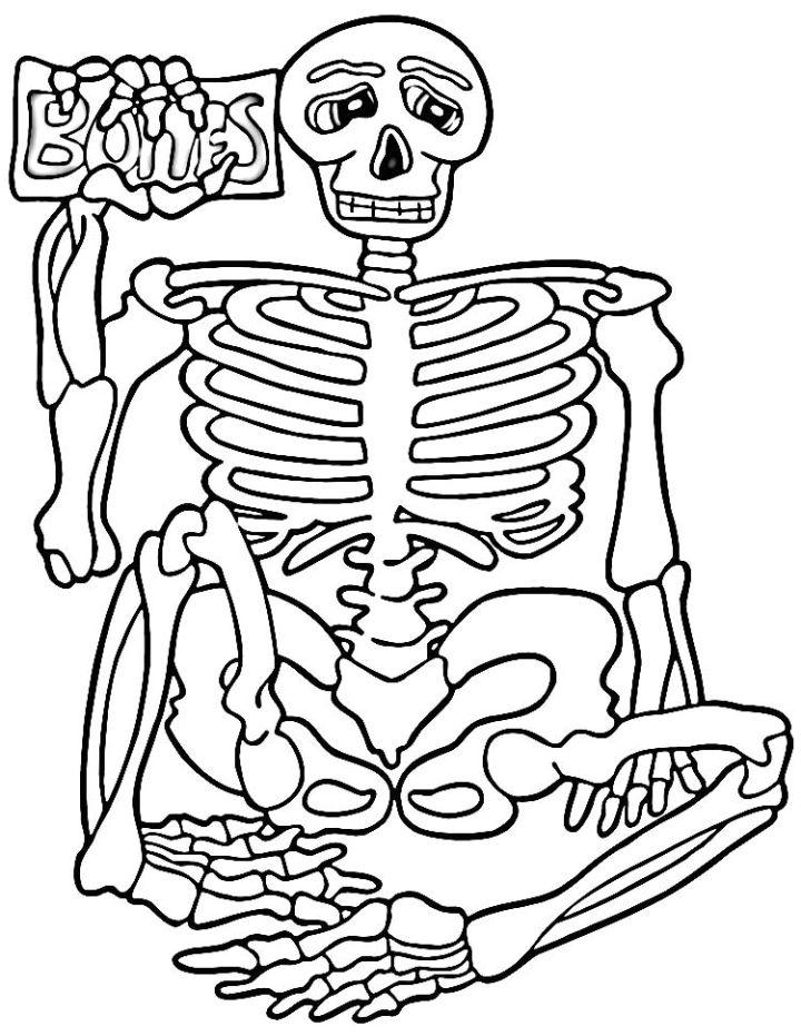 Halloween Skeleton Coloring Pages For Kids