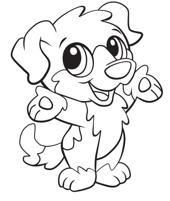 Happy Baby Dog Coloring Pages