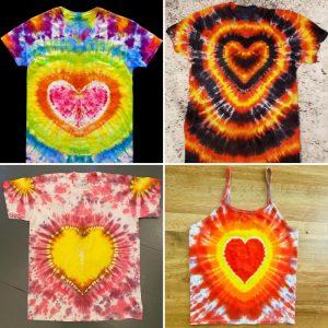 25 Heart Tie Dye Patterns (How to Heart Tie Dye Shirt)