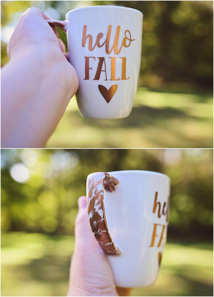 Hello Fall Painted Mug
