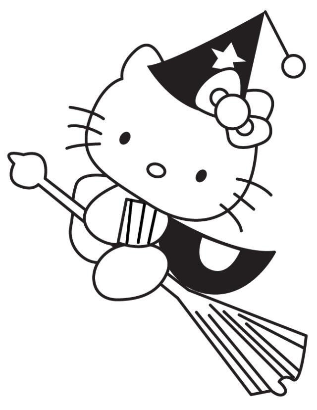 Hello Kitty Halloween Coloring Pages