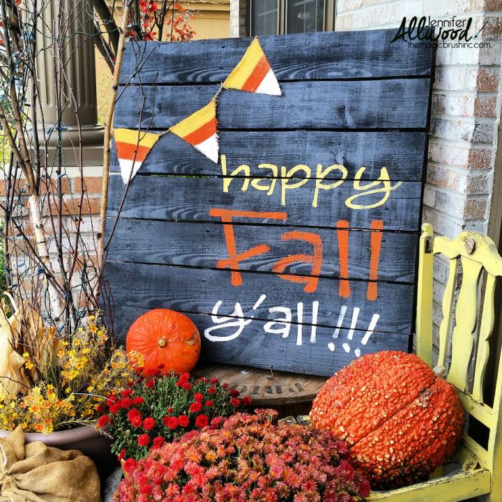 Homemade Fall Pallet Sign