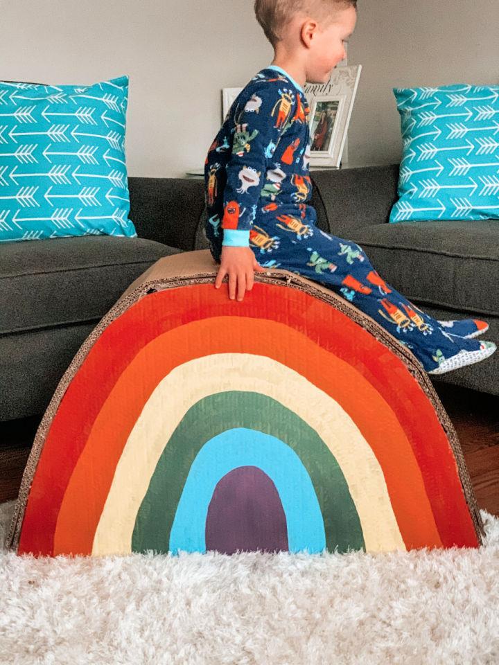 Homemade Rainbow Slide for Kids