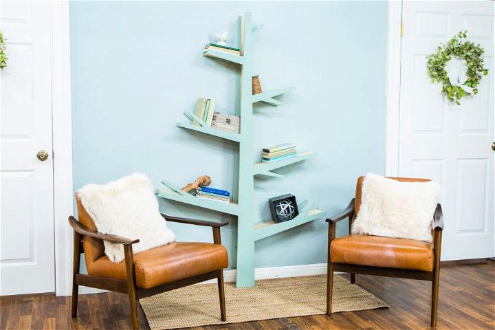 Homemade Tree Bookshelf