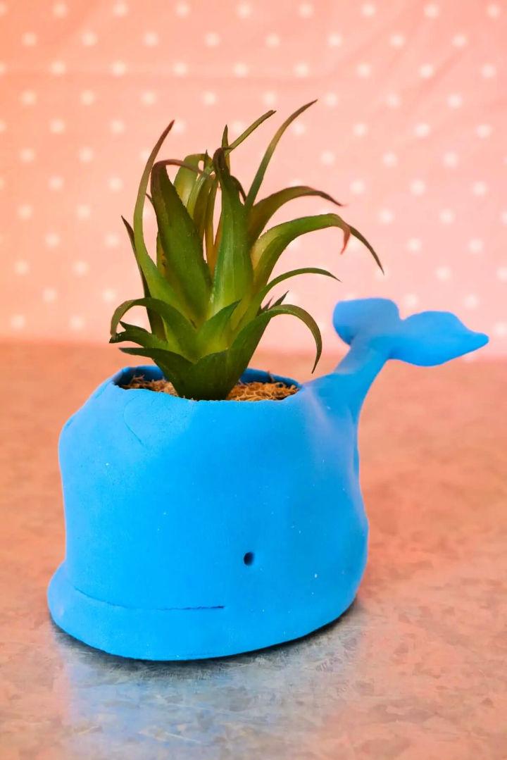 Homemade Whale Clay Pot