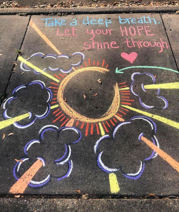 Hopeful Chalk Art