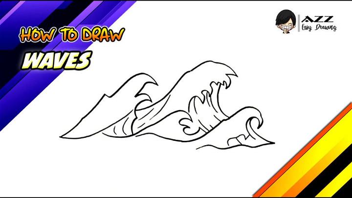 how to draw ocean waves