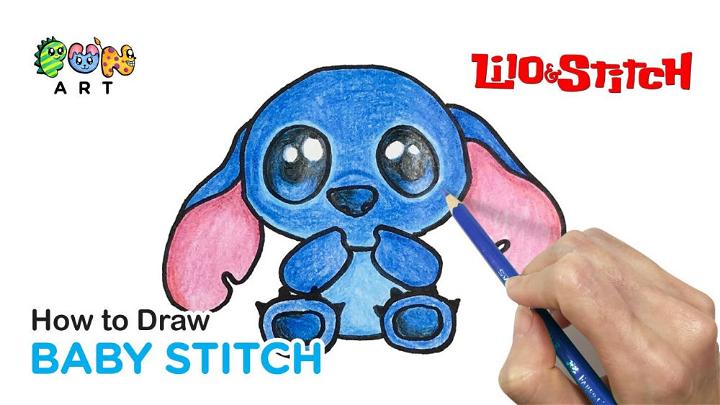 15 Easy Stitch Drawing Ideas - How to Draw Stitch