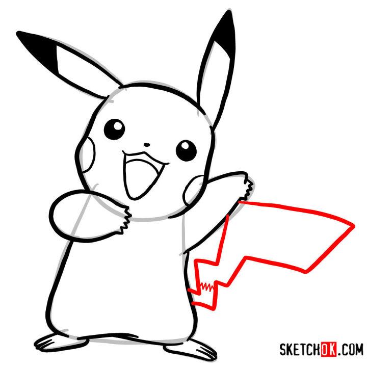 How to Draw Happy Pikachu