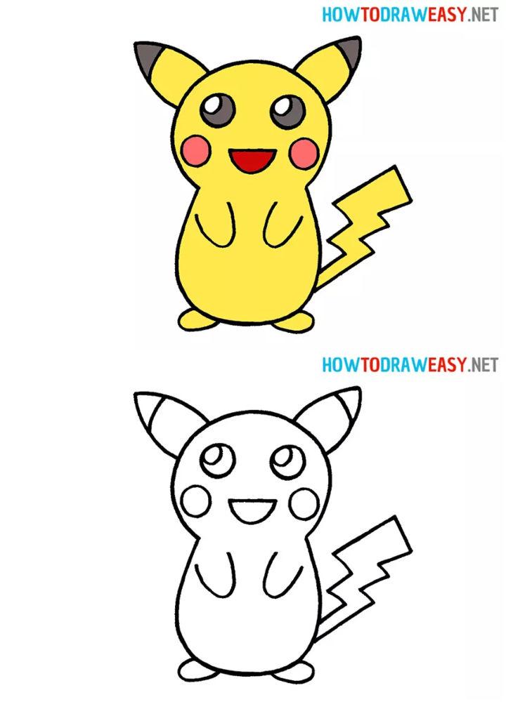 How to Draw Pikachu for Kids