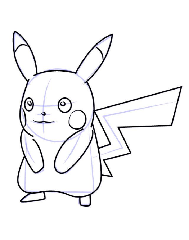 How to Draw Pikachu from Pokemon